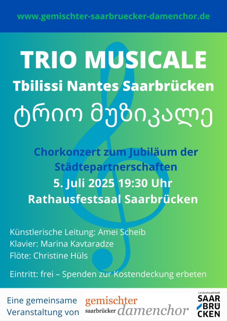 Trio musicale: Tblissi – Nantes – Saarbrücken