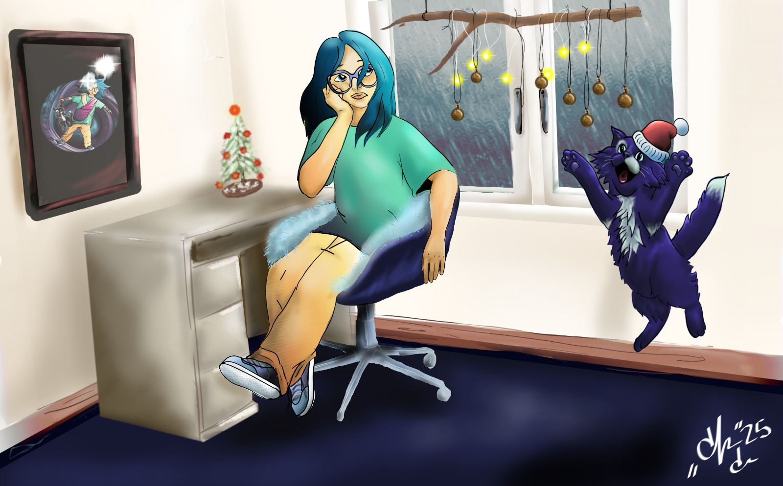 Ella und Kater kämpfen sich durch den Wirbeltraum.