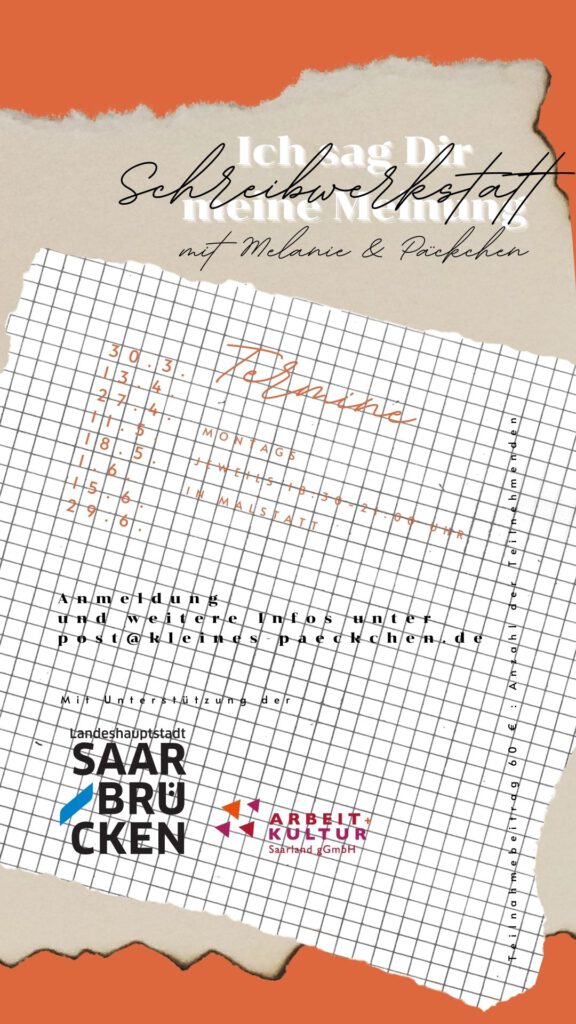 Plakat mit dem Titel "Ich sag Dir meine Meinung"