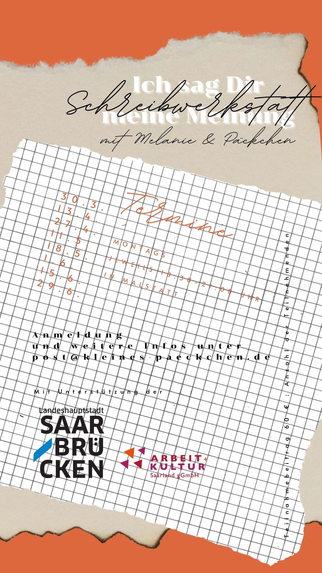 Plakat mit dem Titel "Ich sag Dir meine Meinung"